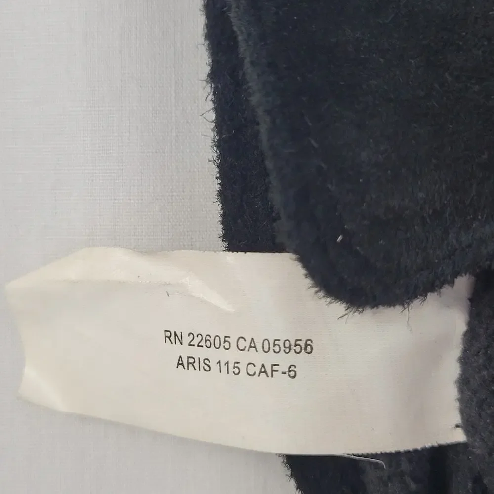 Vintage 80s/90s Black Leather Suede Gloves women's size XL Classic